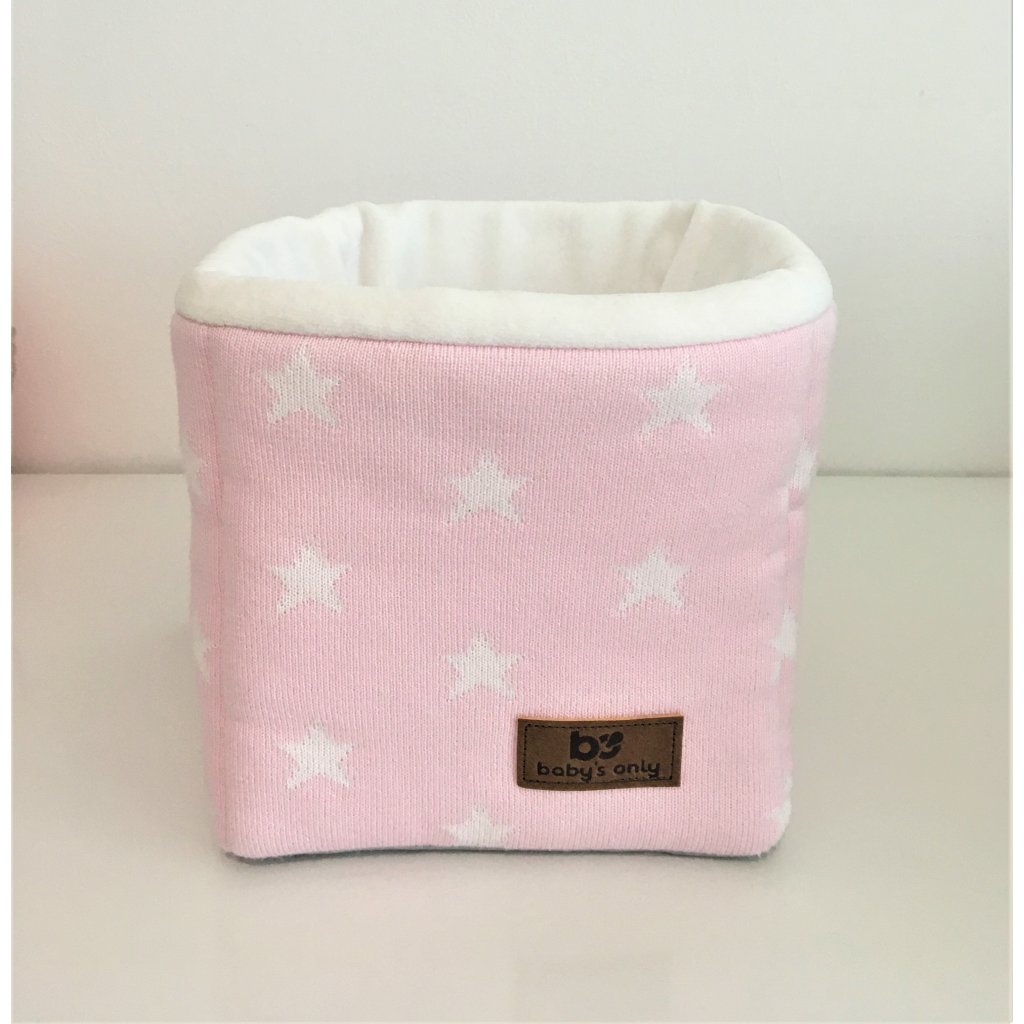 Baby´s only odkladací košík Star ružový 18x18x18cm