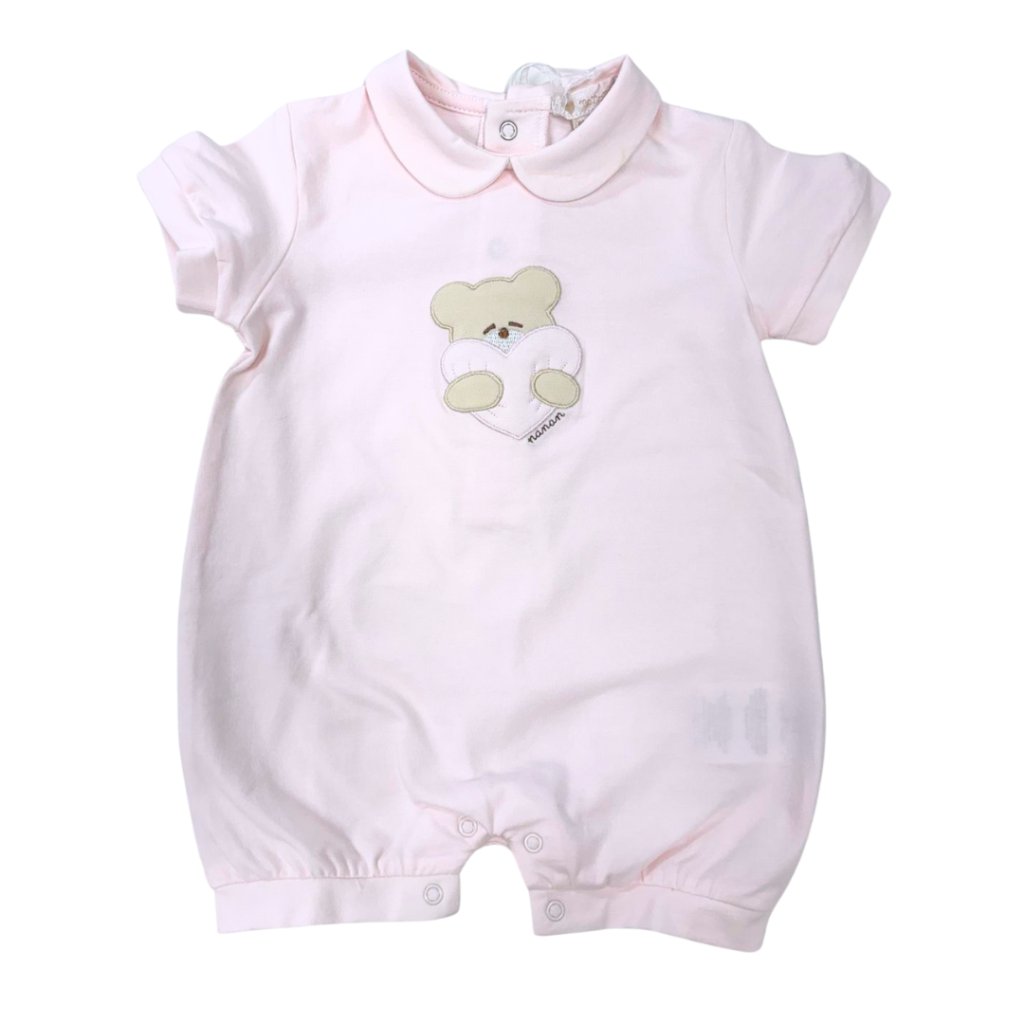 Nanán detský overal s medvedíkom – ružový